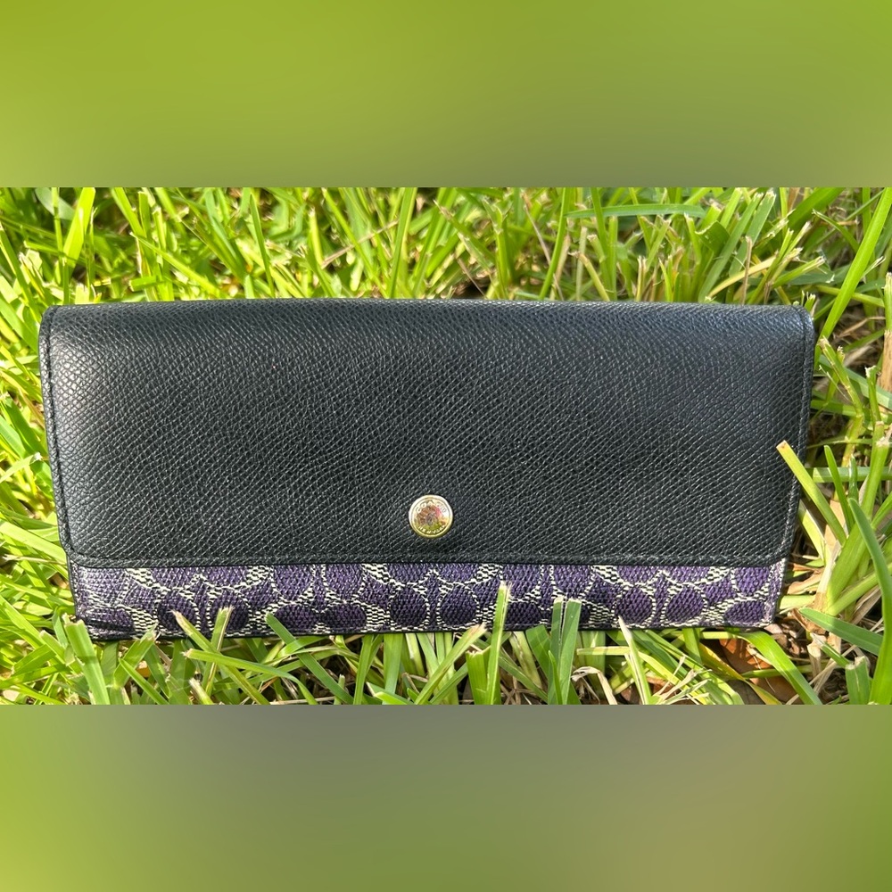 Elegant Black and Purple Women's Clutch